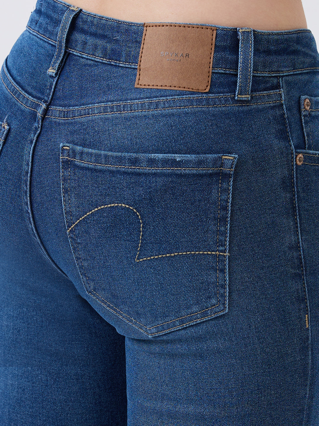 Women Emma Jeans Slim Fit Mid Blue Mid Rise