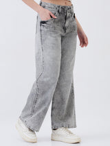 Women Bella-Wide Jeans Wide Leg Grey High Rise