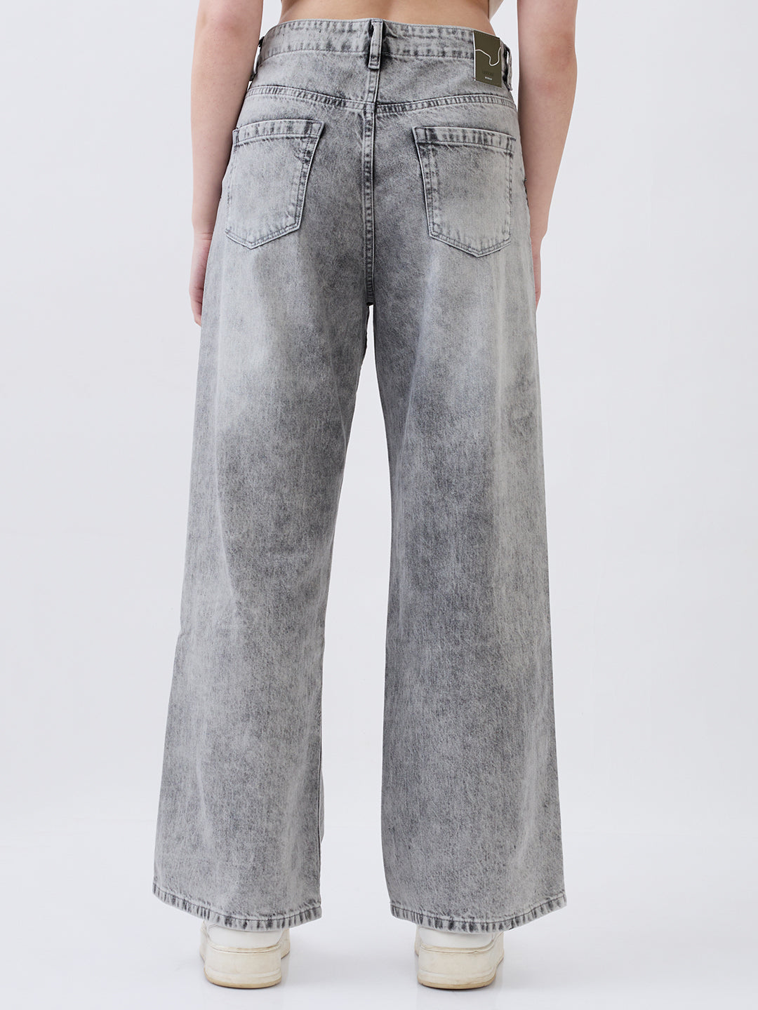 Women Bella-Wide Jeans Wide Leg Grey High Rise