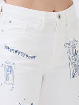 Women Bella-Wide Jeans Wide Leg White High Rise