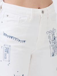 Women Bella-Wide Jeans Wide Leg White High Rise