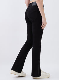 Women Jeans Boot Cut Fit Black High Rise