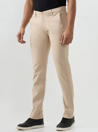 Men Trouser Khaki Mid Rise
