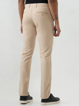 Men Trouser Khaki Mid Rise