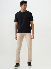 Men Trouser Khaki Mid Rise