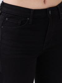 Women Flare Fit Jeans Flare Leg Black High Rise