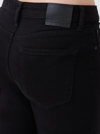 Women Flare Fit Jeans Flare Leg Black High Rise