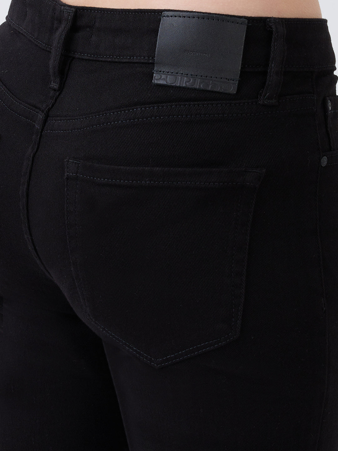 Women Flare Fit Jeans Flare Leg Black High Rise