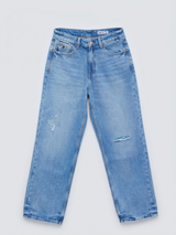 Men Ikemen Jeans Loose Fit Light Blue Low Rise