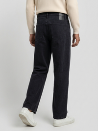Men Ikemen Jeans Loose Fit Black Low Rise