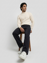 Men Ikemen Jeans Loose Fit Black Low Rise