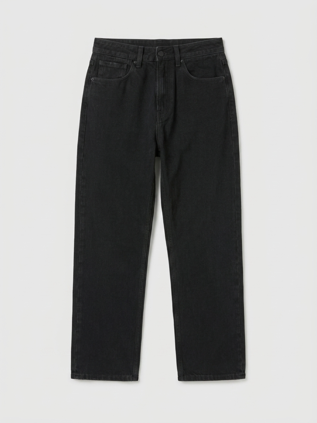 Men Ikemen Jeans Loose Fit Black Low Rise