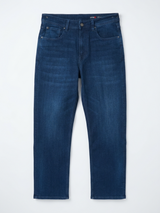 Men Ikemen Jeans Loose Fit Dark Blue Low Rise