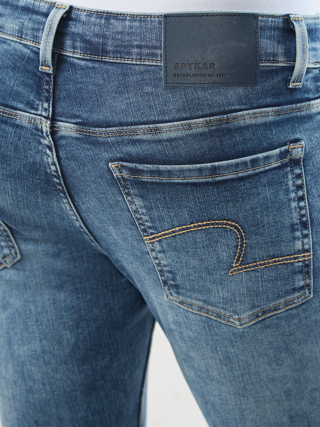 Men Diego Jeans Super Slim Fit Mid Blue Low Rise