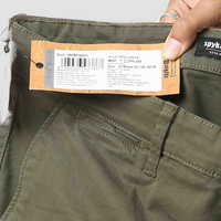 Men Shorts Straight Fit Green Mid Rise