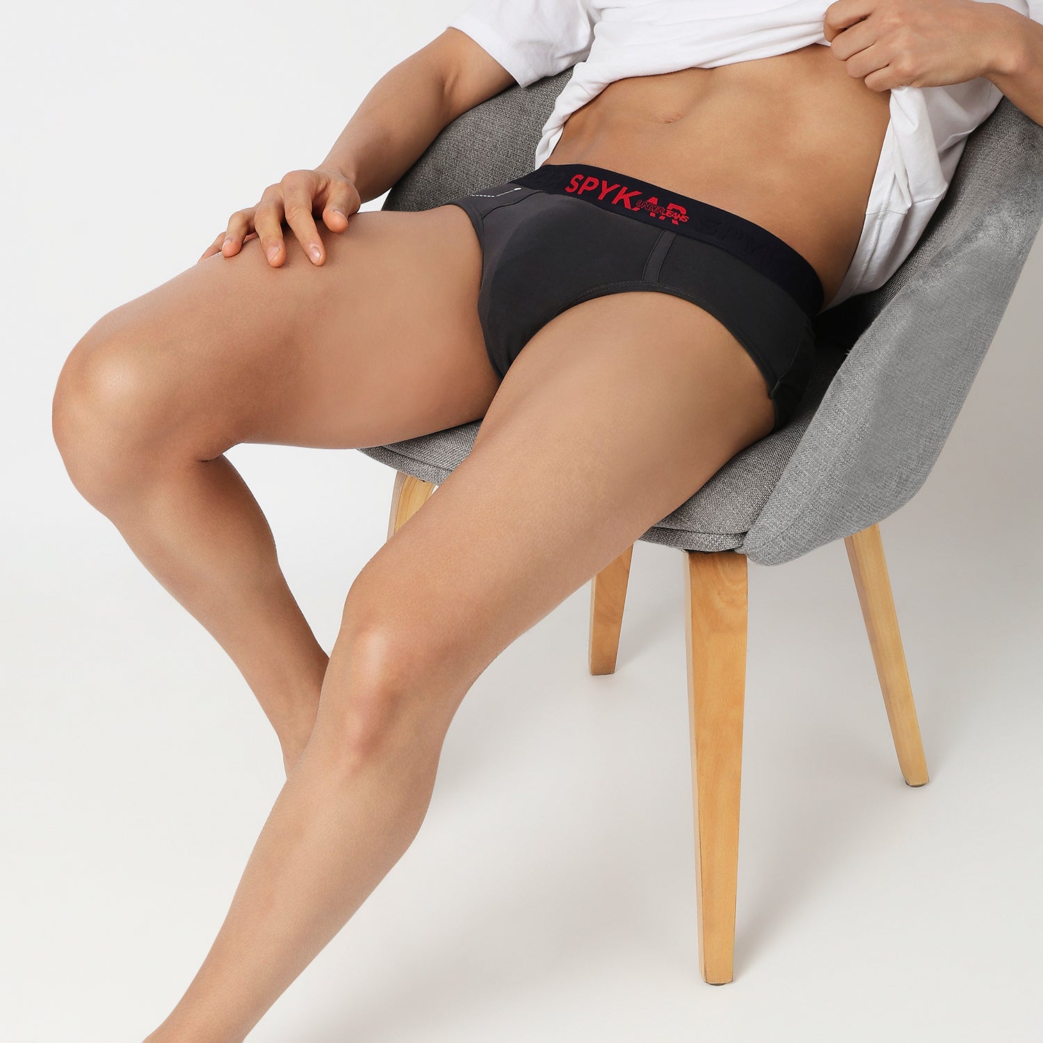 Underjeans Pack of 2  Cotton Blend Solid Mid-Rise Briefs