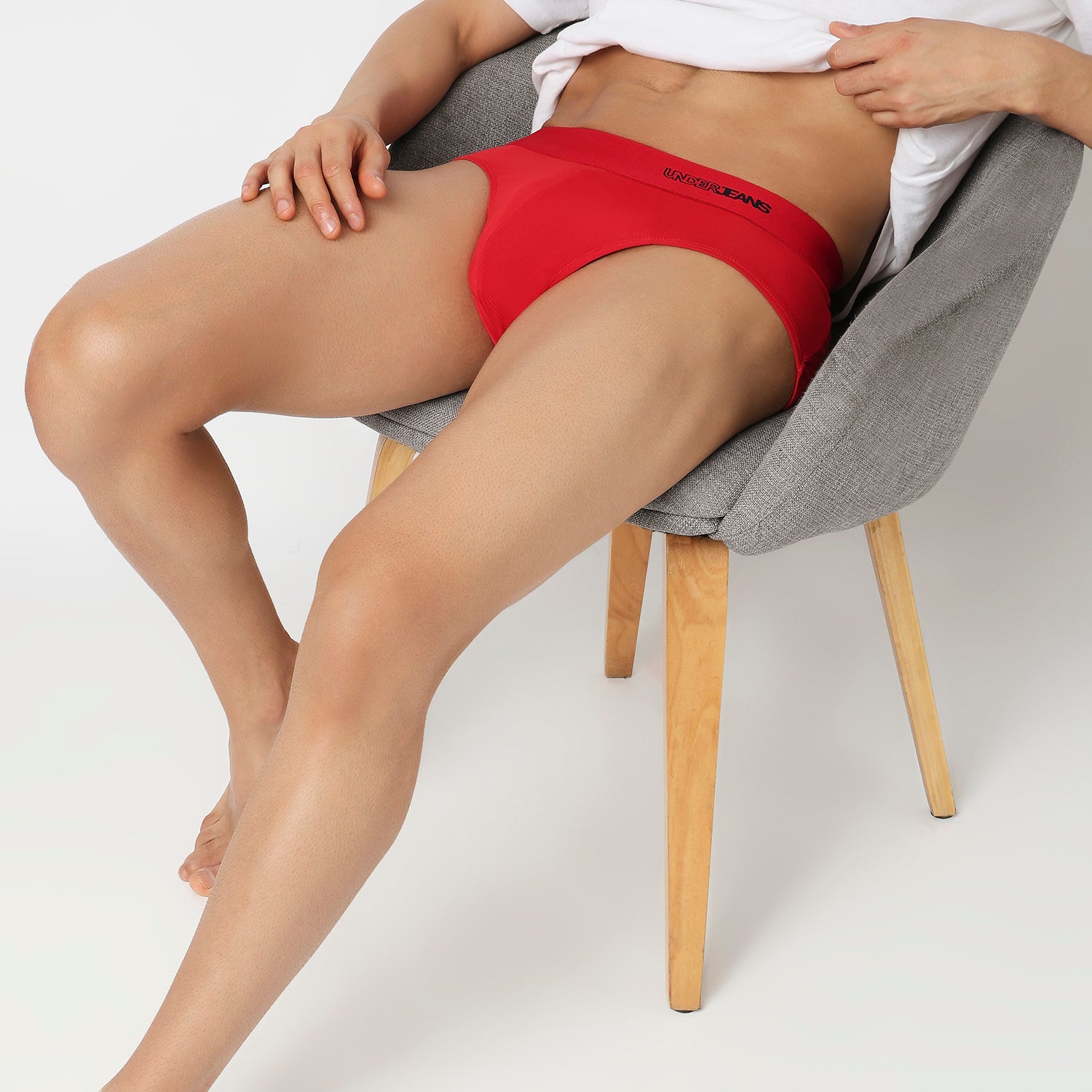 Underjeans Pack of 2  Modal Blend Solid Mid-Rise Briefs