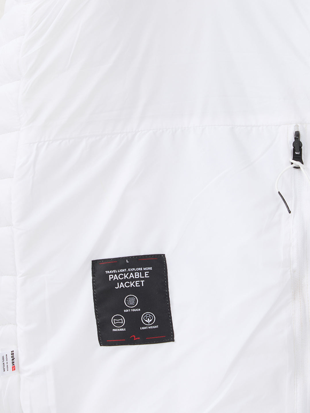Spykar White Straight Fit Jackets For Men