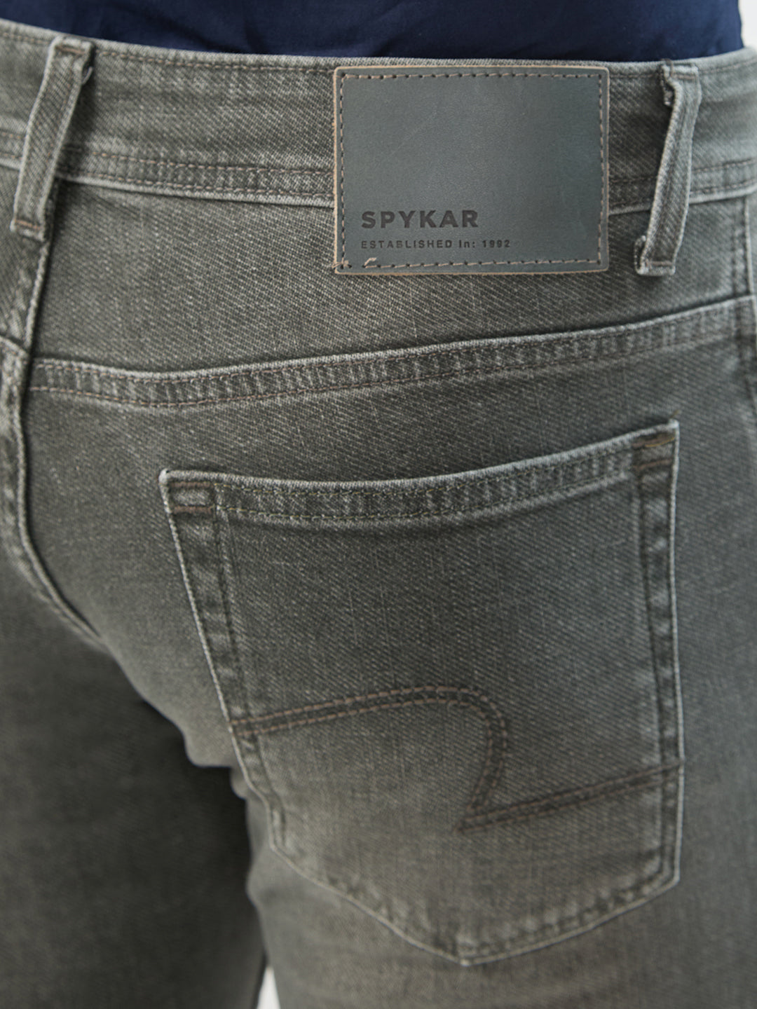 Spykar Olive Green Slim Fit Low Rise Jeans For Men