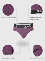 Underjeans Pack Of 2 Solid Regular Fit Briefs