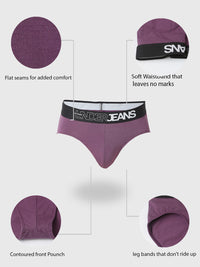 Underjeans Pack Of 2 Solid Regular Fit Briefs