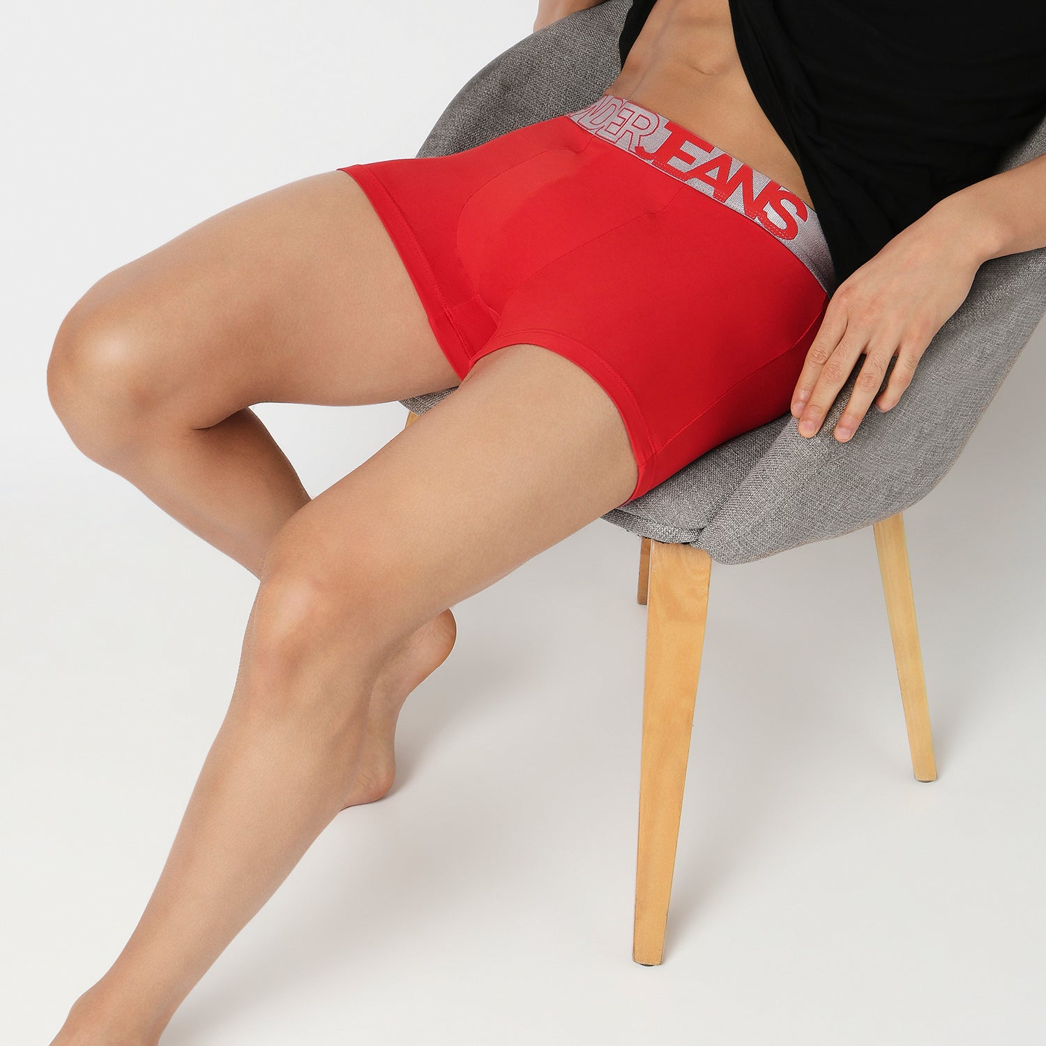 Underjeans Pack of 2  Cotton Blend Solid Mid-Rise Trunks