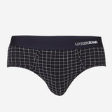 Underjeans Dark Grey Check Ultrasoft Brief
