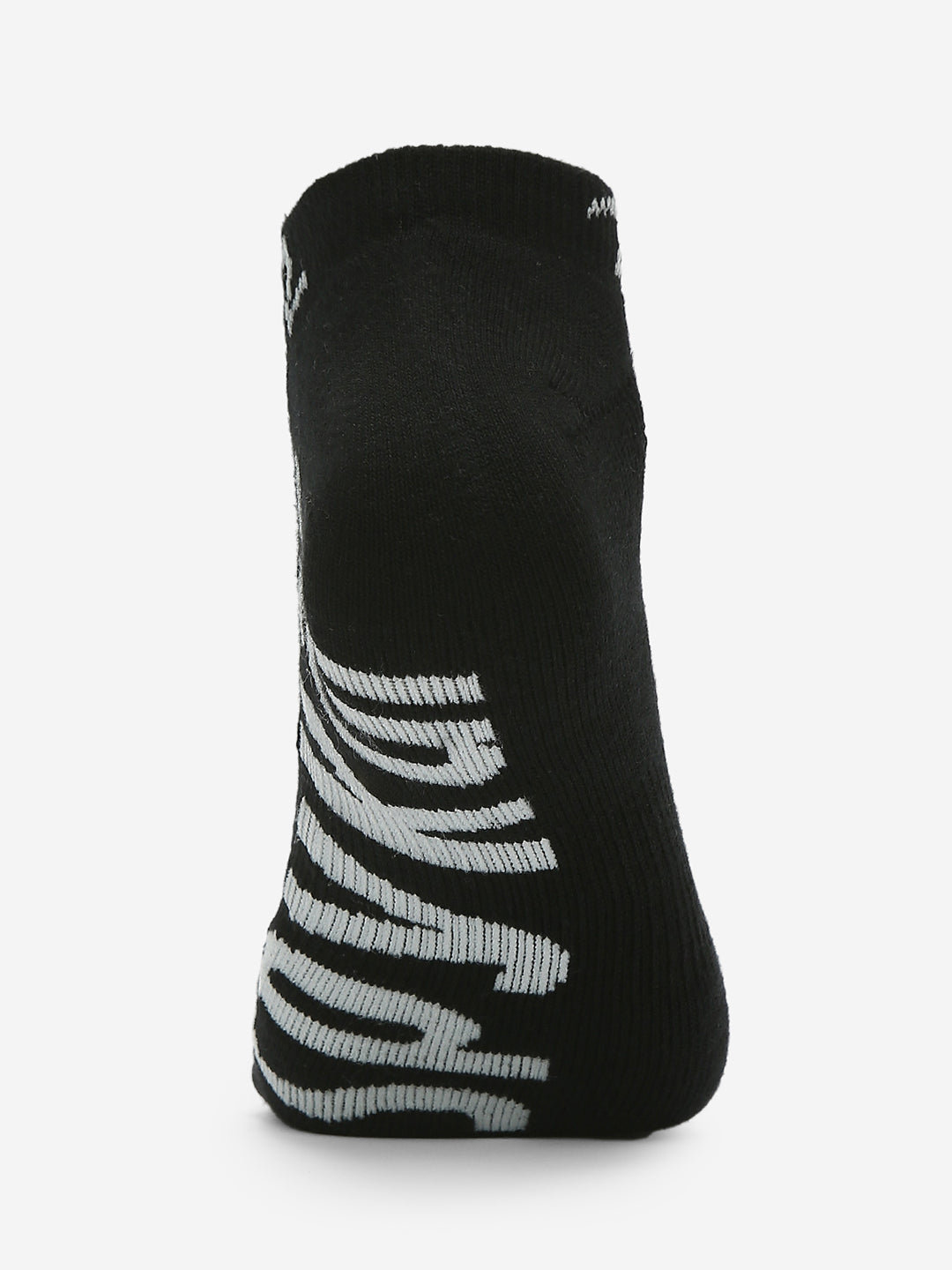 Spykar Black White Solid Mens Ankle Length Socks (Pack of 2)