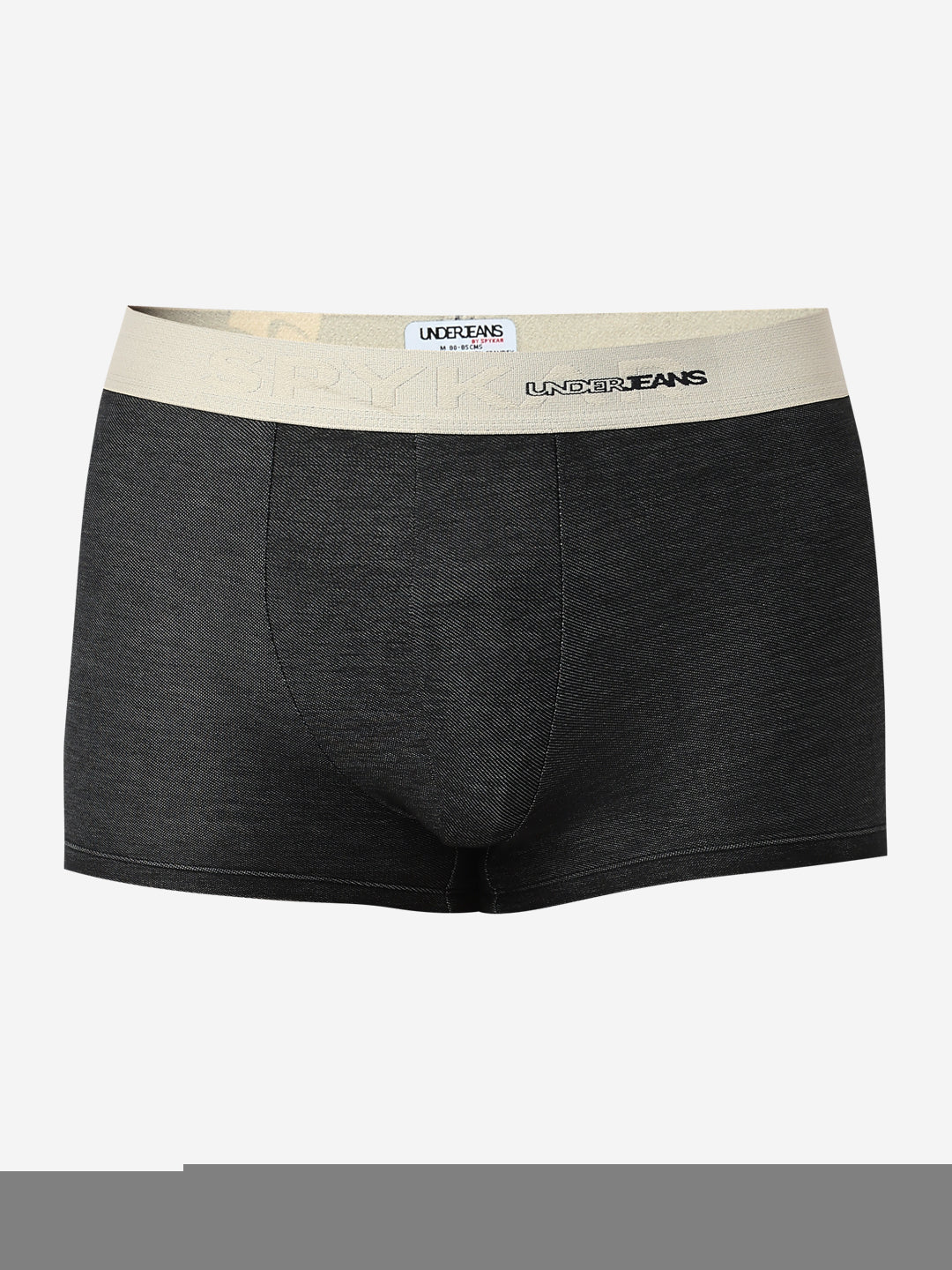 Underjeans by Spykar Men Dark Denim Black Regular Fit Ultrasoft Trunks
