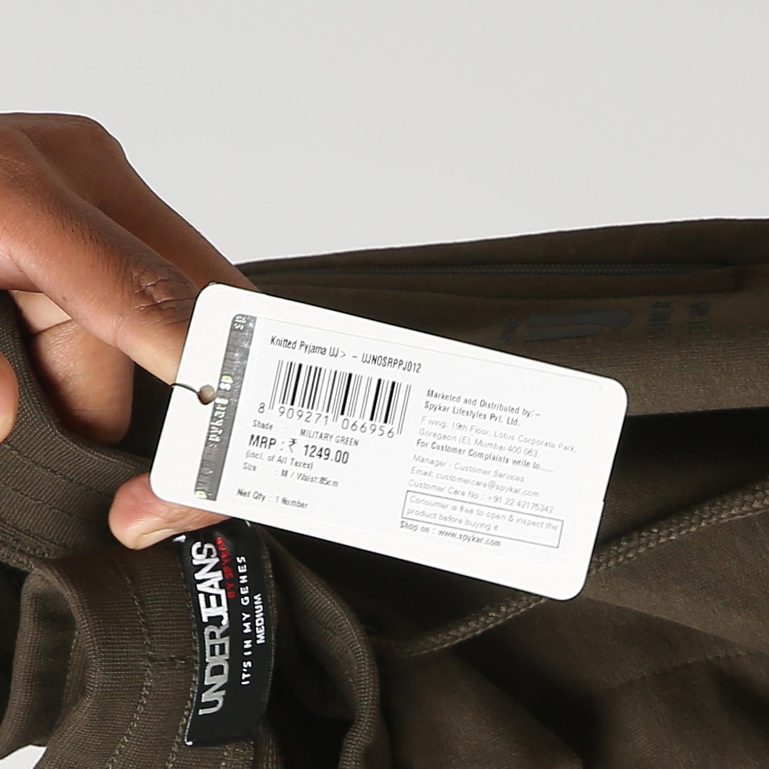 UnderJeans by Spykar Men Basic Military Green Lounge Pants