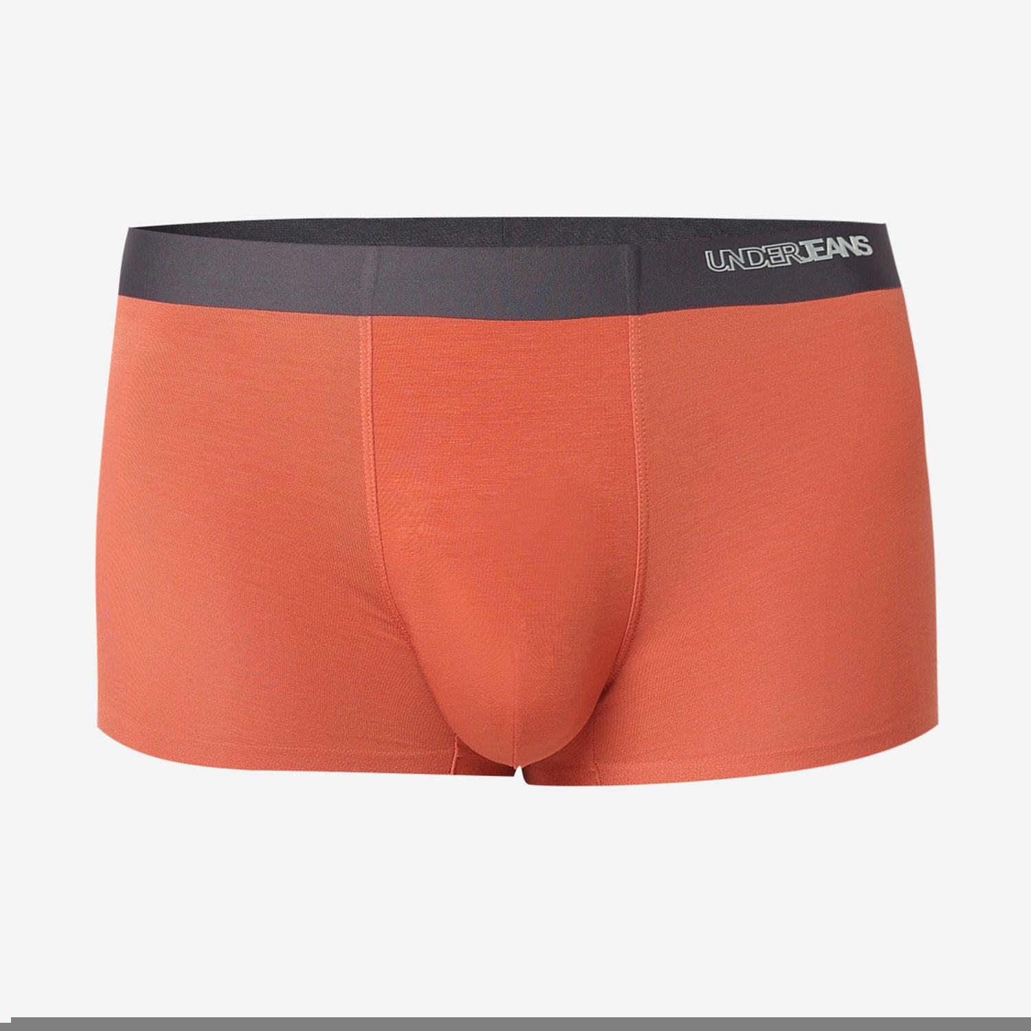 Underjeans by Spykar Men Rust Orange Regular Fit Ultrasoft Trunks