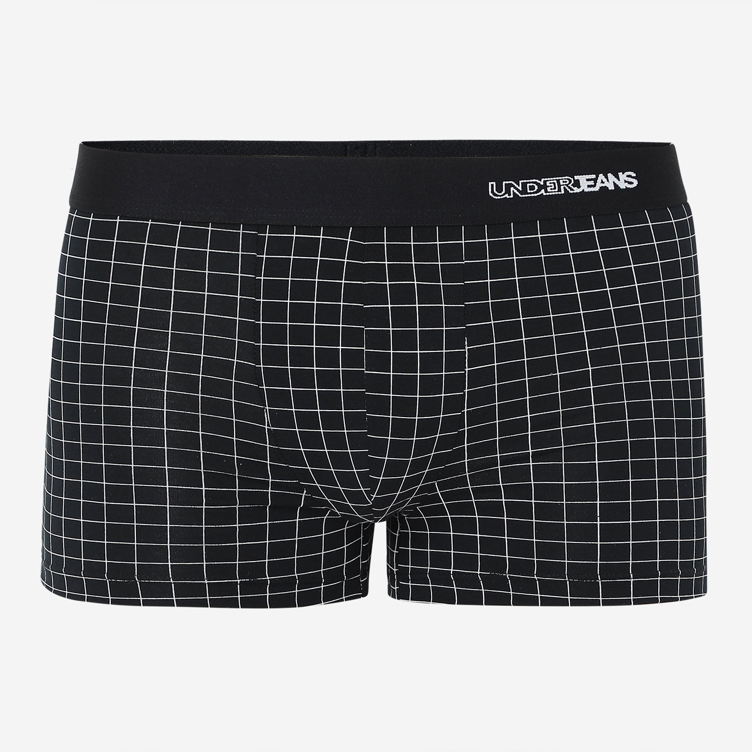 UnderJeans by Spykar Men Basic Dark Grey Checks Ultrasoft Trunks