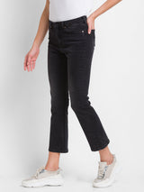 Women Elissa Jeans Boot Cut Fit Black High Rise