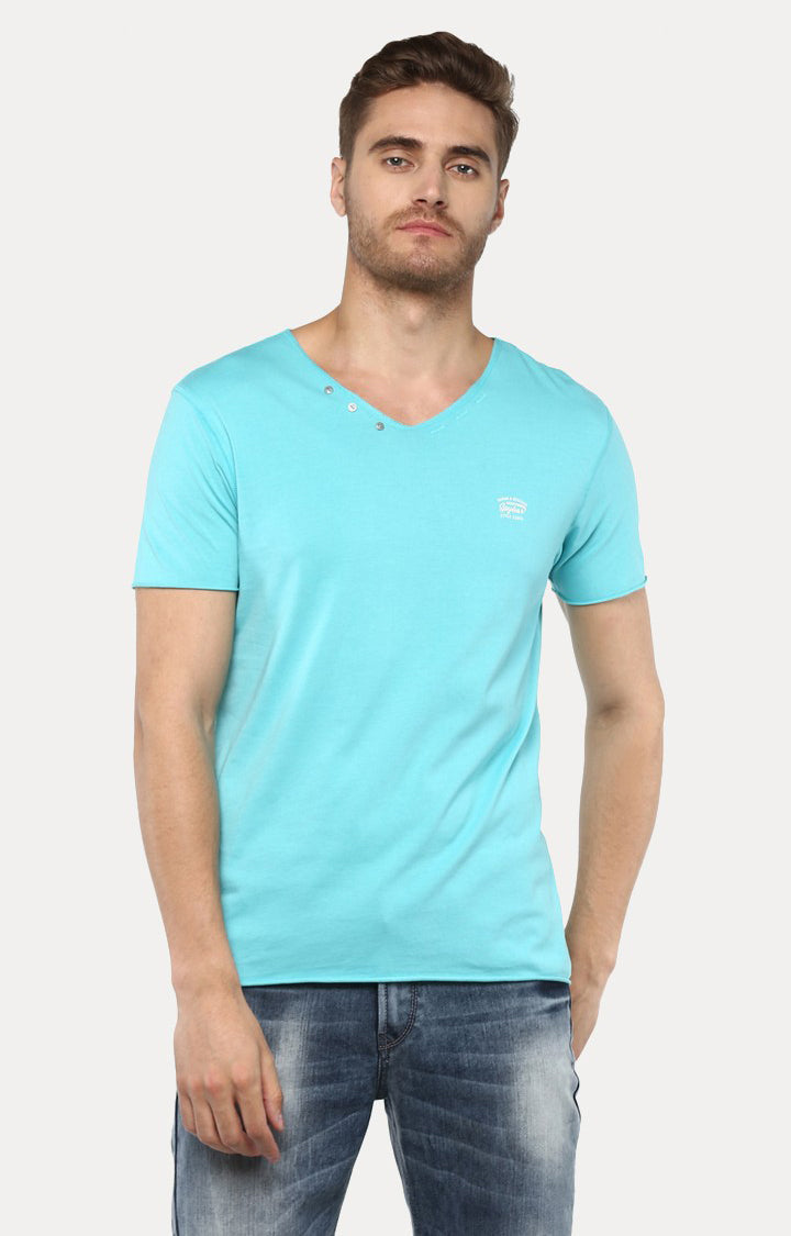 Spykar Aqua Solid Slim Fit Men T-Shirts