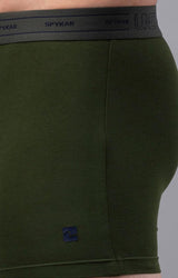 Underjeans Pack Of 2 Olive Regular Fit Trunks