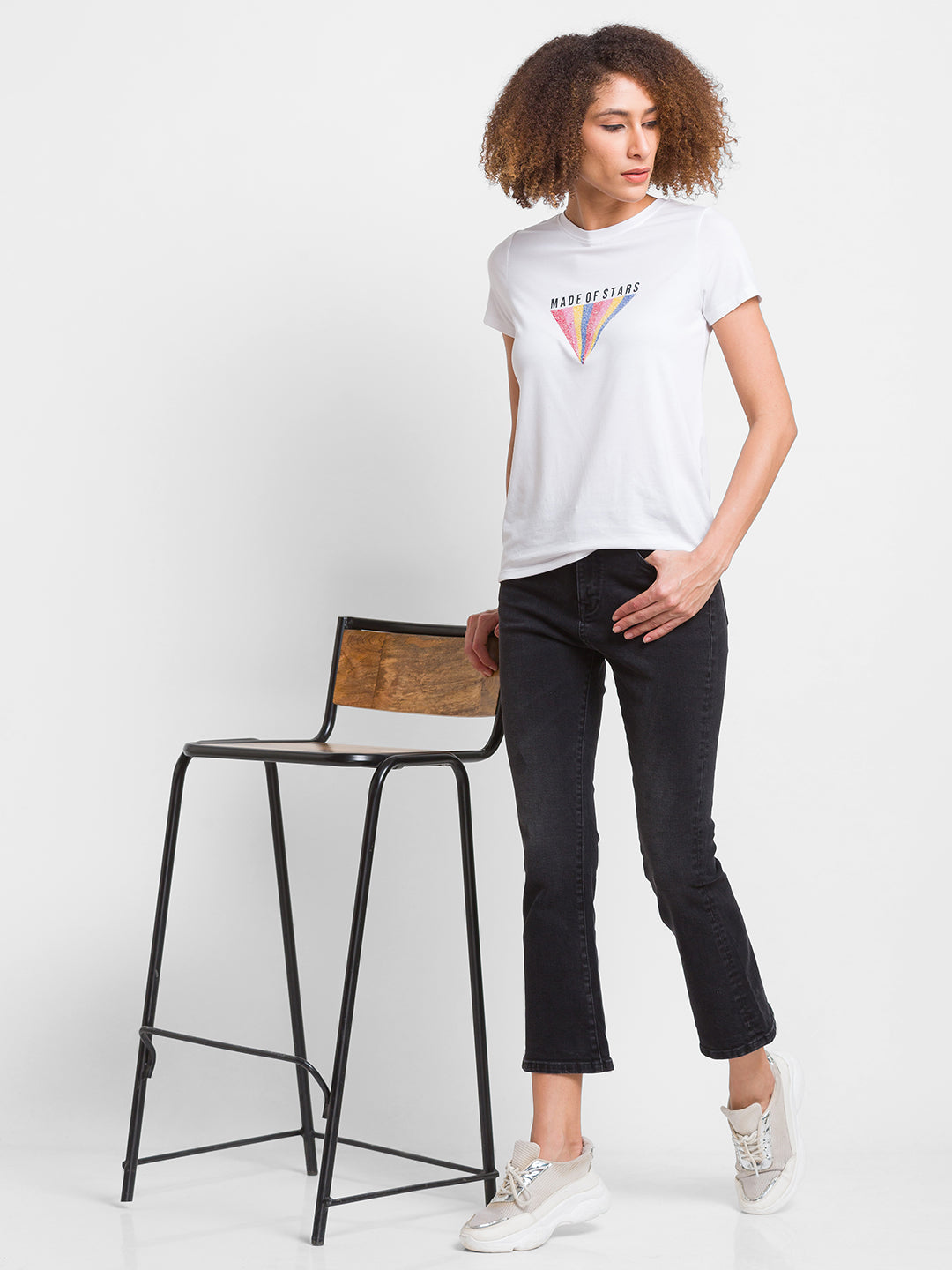 Women Elissa Jeans Boot Cut Fit Black High Rise