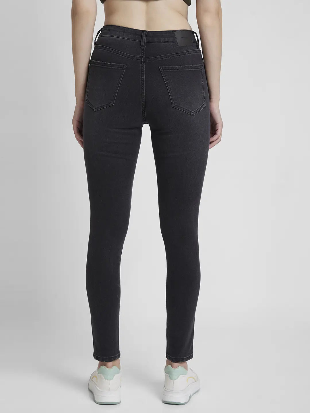 Women Alexa Jeans Super Skinny Fit Black High Rise