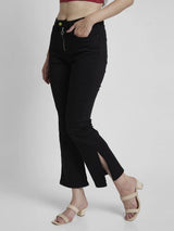 Women Elissa Jeans Boot Cut Fit Black High Rise