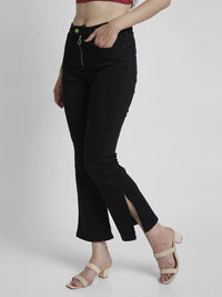 Women Elissa Jeans Boot Cut Fit Black High Rise