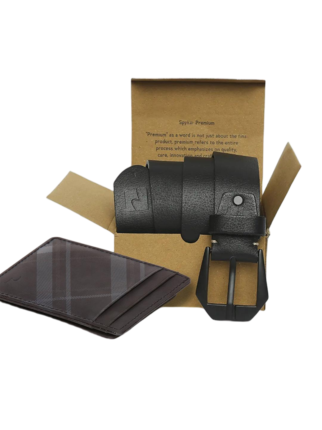 SPYKAR Men Leather Wallet & Belt Combo