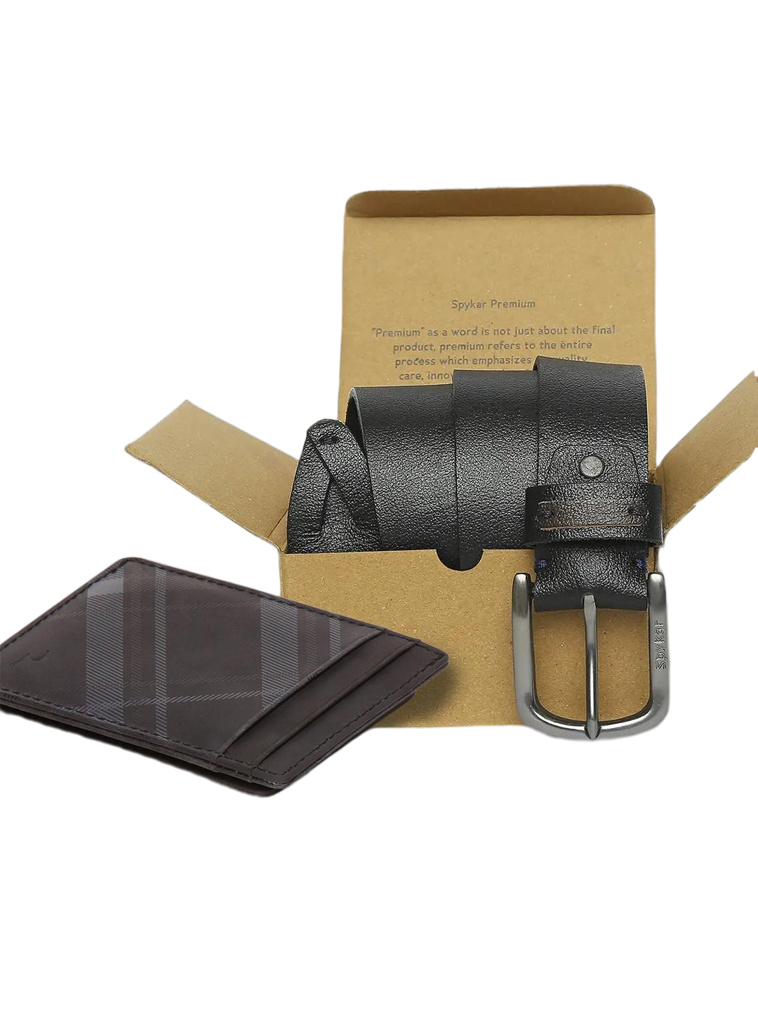 SPYKAR Men Leather Wallet & Belt Combo