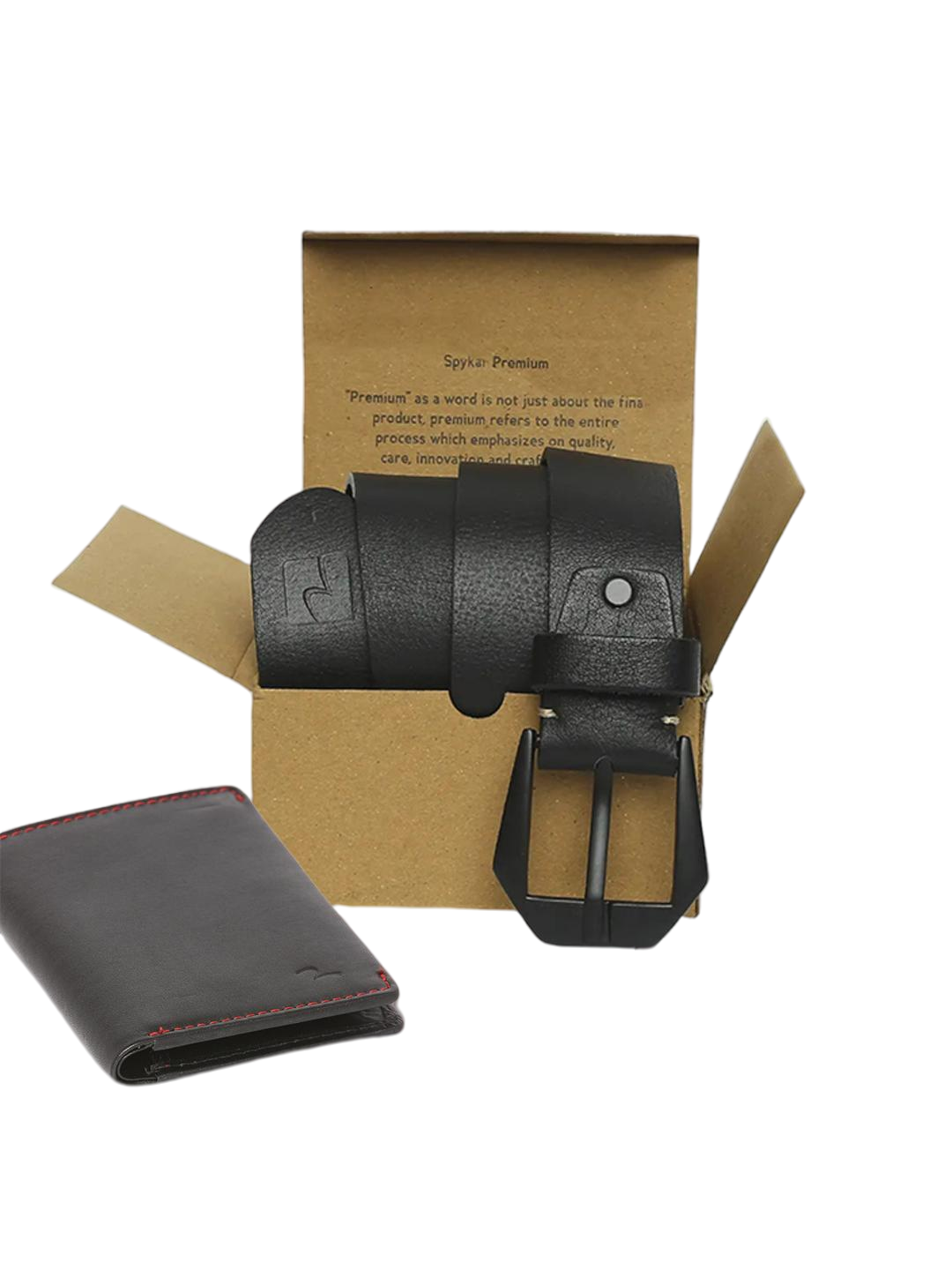 SPYKAR Men Leather Wallet & Belt Combo