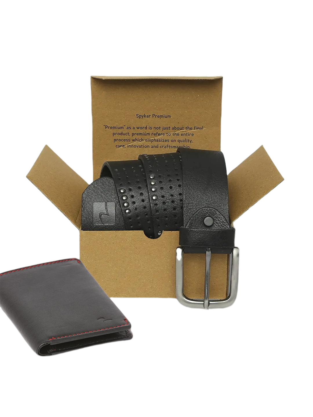 SPYKAR Men Leather Wallet & Belt Combo