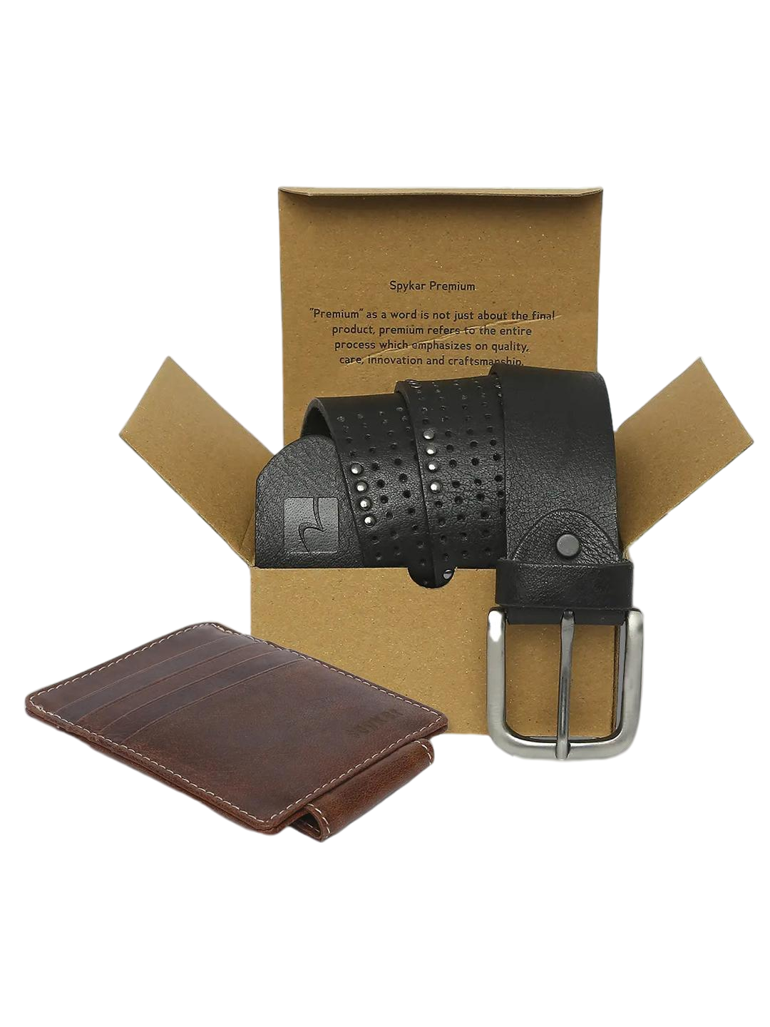 SPYKAR Men Leather Wallet & Belt Combo