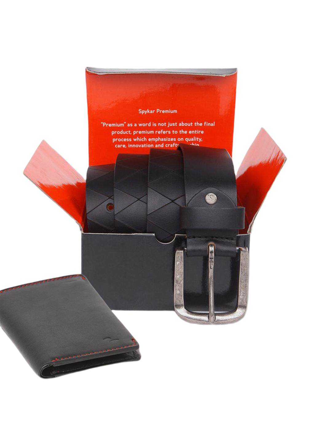 SPYKAR Men Leather Wallet & Belt Combo