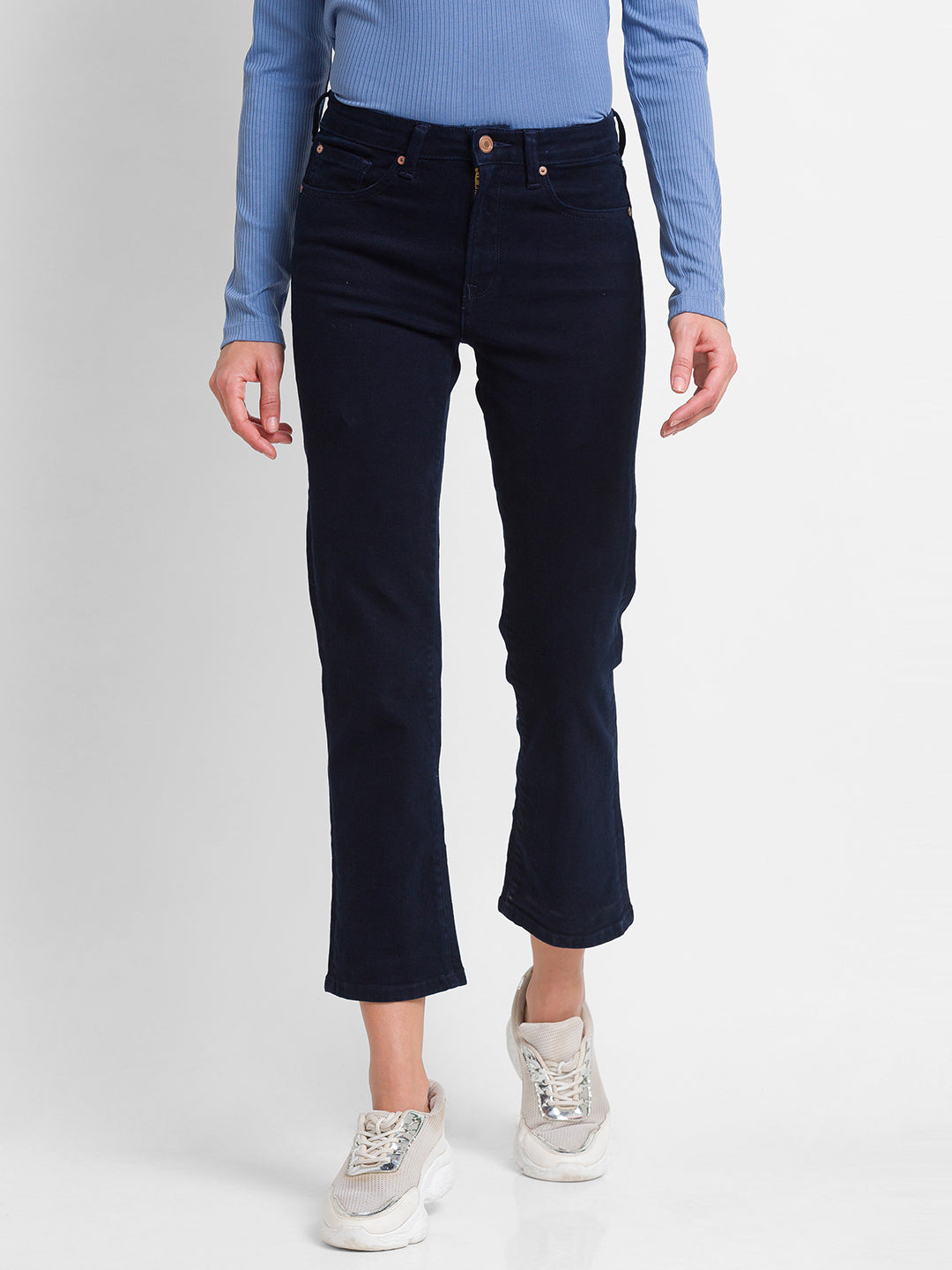 Women Emma Jeans Slim Fit Dark Blue Mid Rise