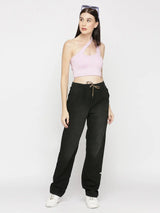 Women Bella Jeans Straight Fit Black High Rise