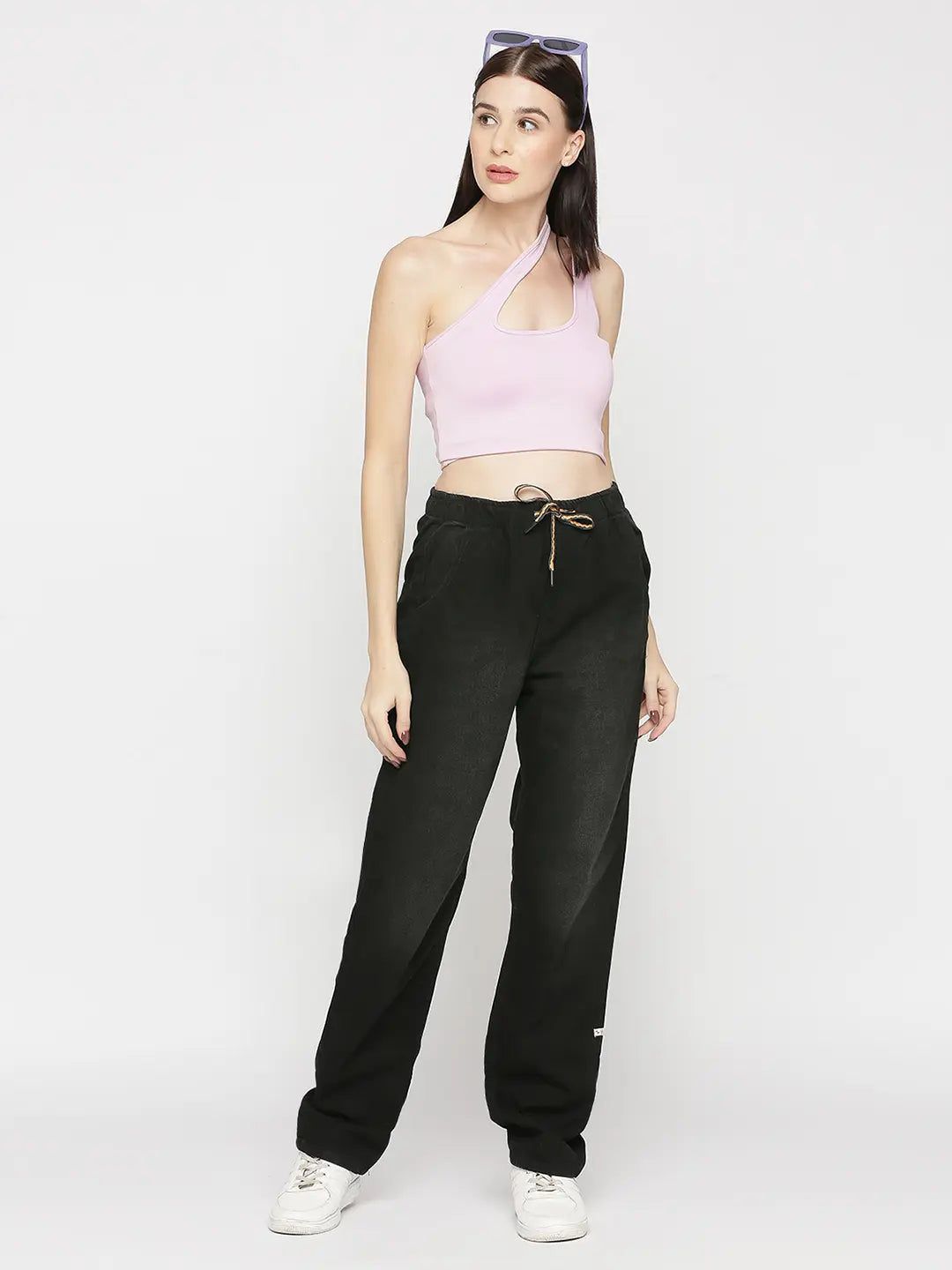 Women Bella Jeans Straight Fit Black High Rise
