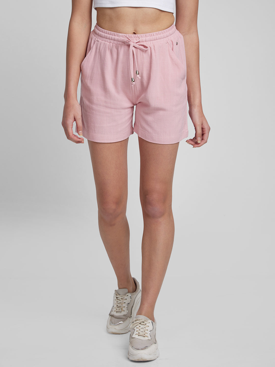 Ladies pink shorts best sale