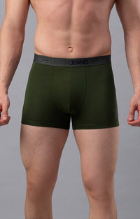 Underjeans Pack Of 2 Olive Regular Fit Trunks